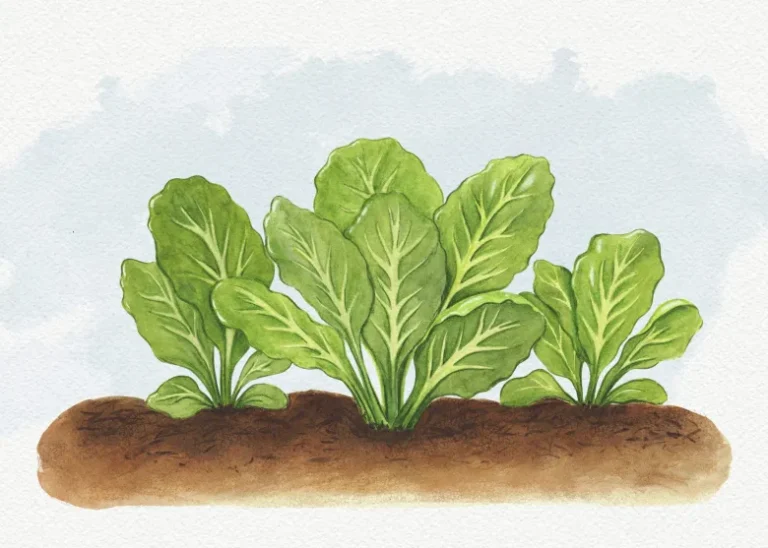 Illustration for collard plants grown from seeds